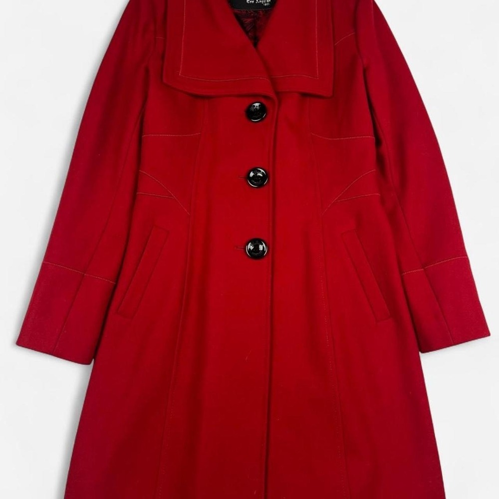 Vintage Guess wool coat red leopard lining size S